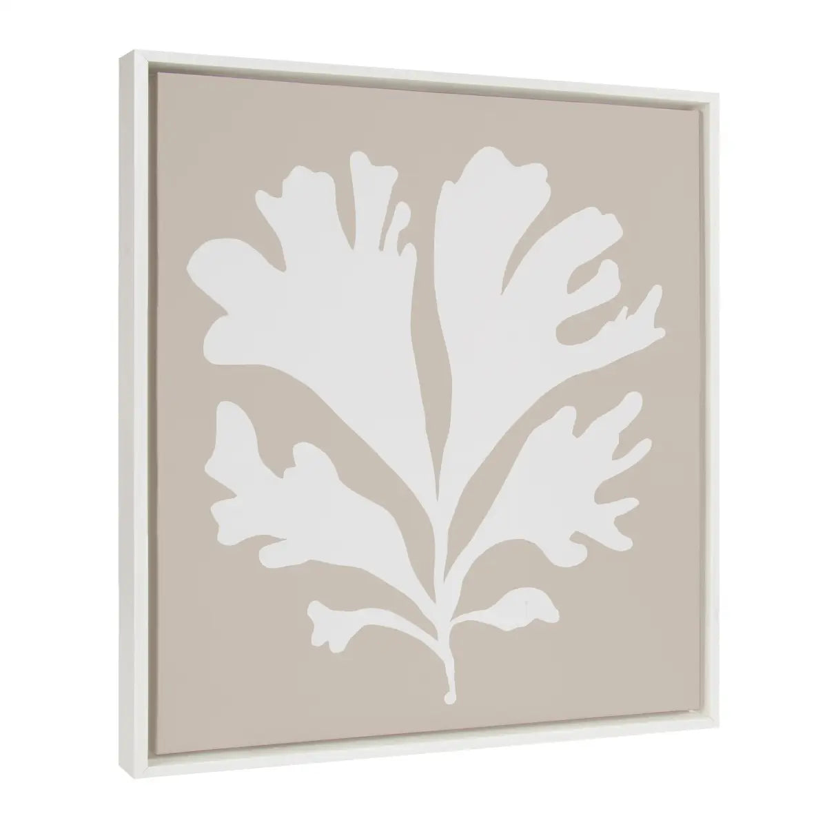 Framed Canvas - Sophisticated Neutral Coral Beige - White / 22x22 - kateandlaurel