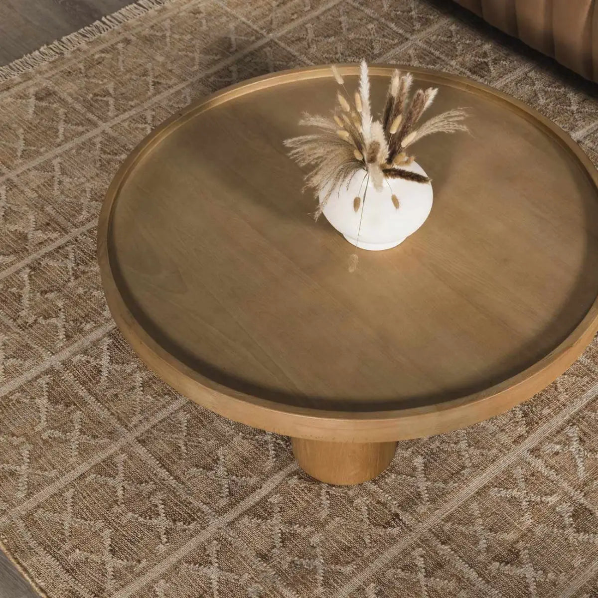 Tan Neutral Fringed Jute Area Rug - Boutique Rugs