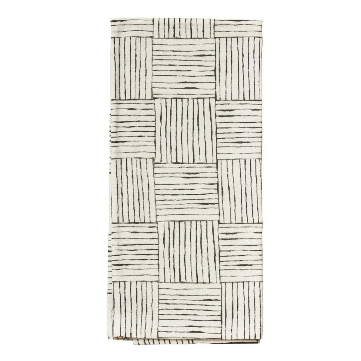 Tea Towel - Boxes - Black & White - Sophistiplate
