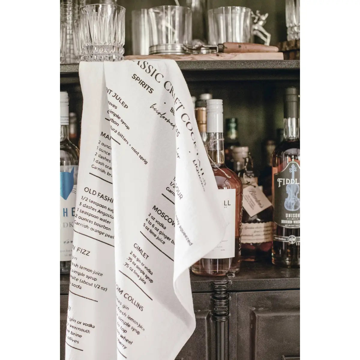 Tea Towel - Craft Cocktails Family Recipe - Heirloomed Collection