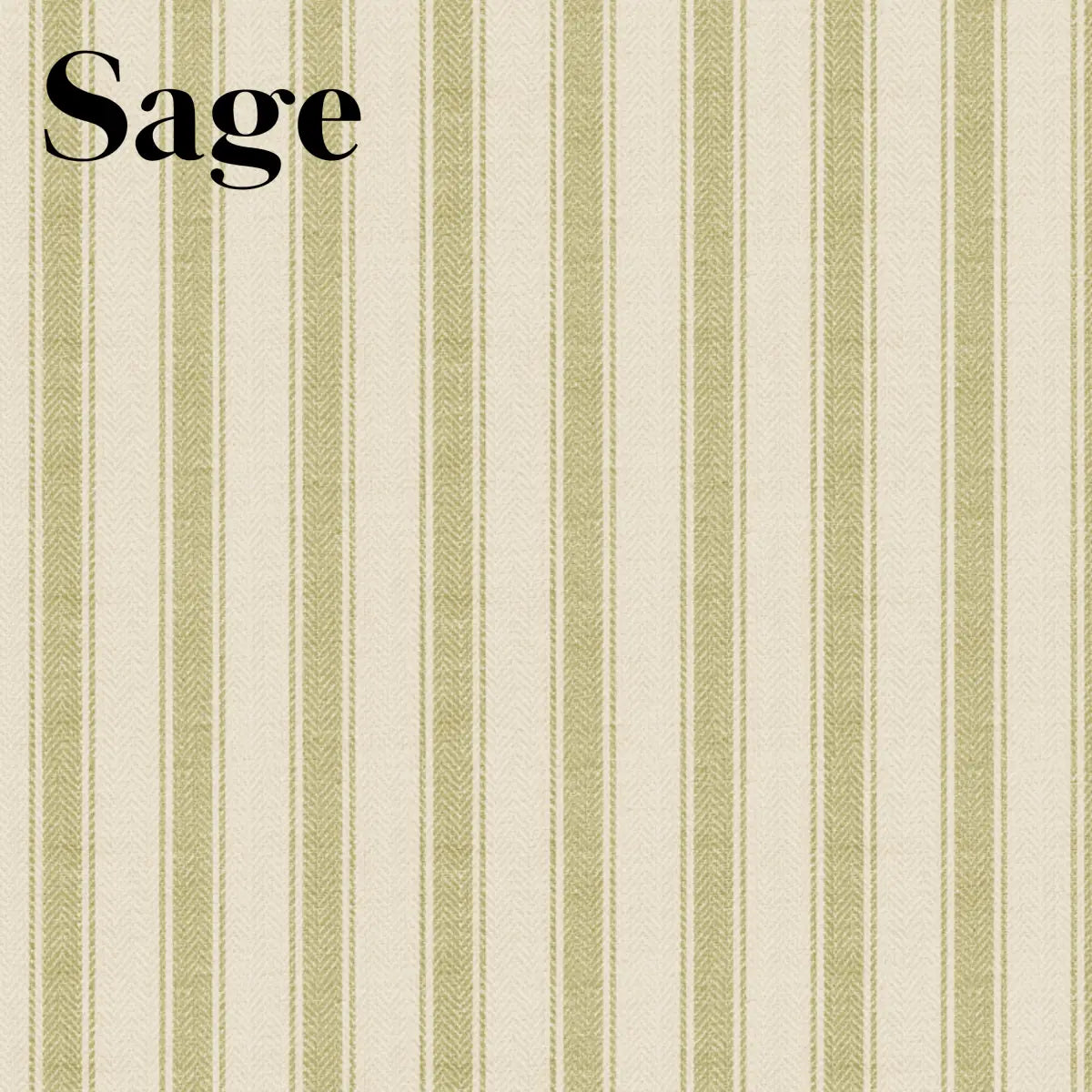 Theo Wallpaper - Country Ticking Stripe - Sample 1 foot by 1 foot / Sage - Loomwell Home Goods