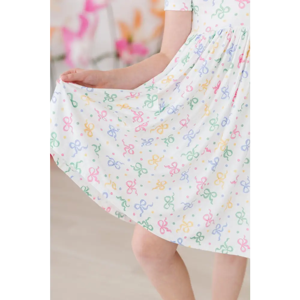 Tied in Love S/S Pocket Twirl Dress - Mila & Rose ®