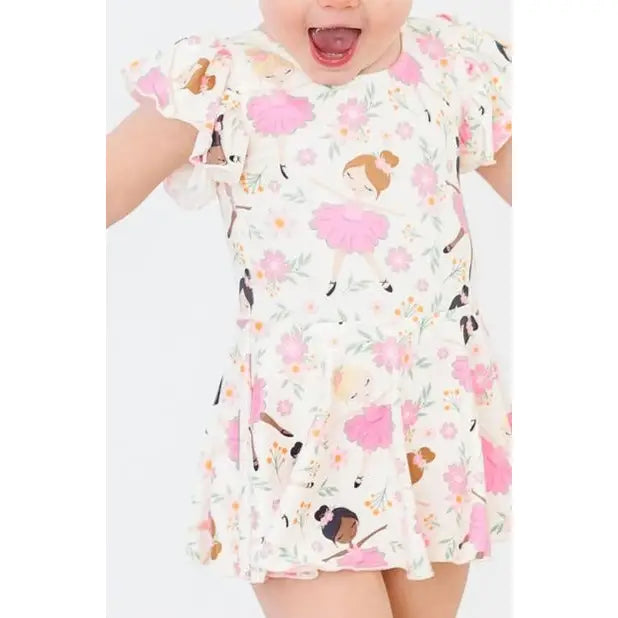 Twirl Leotard with Skirt - Tiny Dancer - Pink Ballerinas - Mila & Rose ®