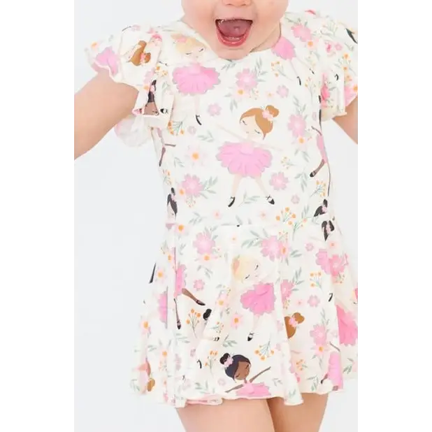 Twirl Leotard with Skirt - Tiny Dancer - Pink Ballerinas - Mila & Rose ®