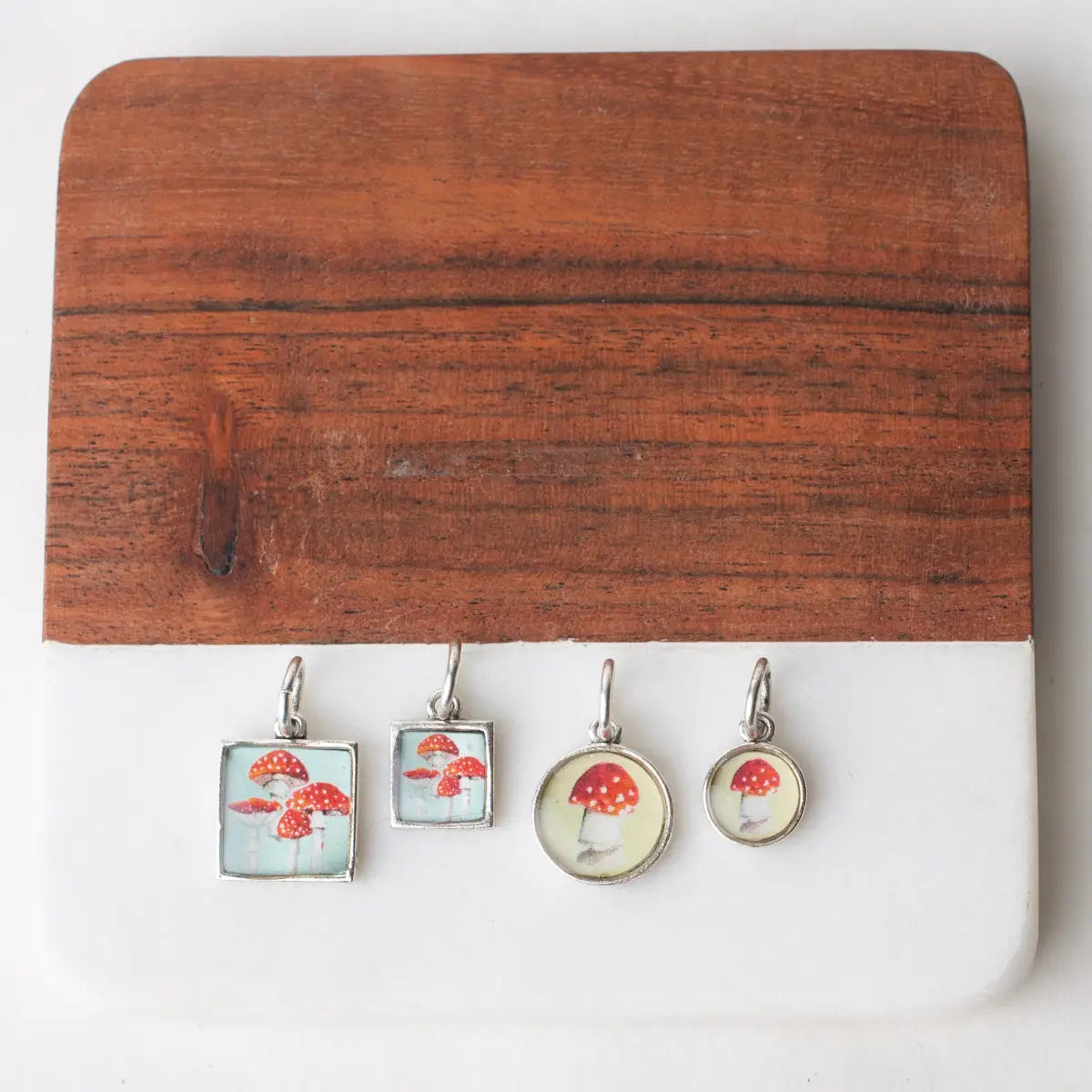 Toadstool Mushroom Charm Pendant - Bel Kai