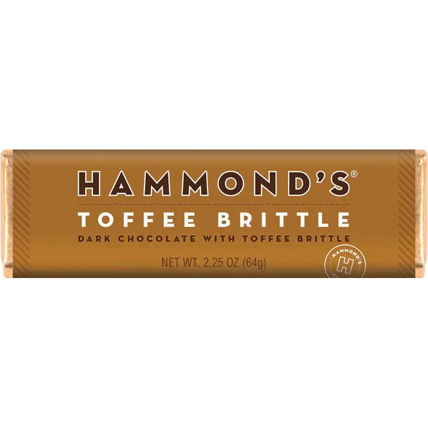 Toffee Brittle - Dark Chocolate Candy Bar - Hammond’s Candies