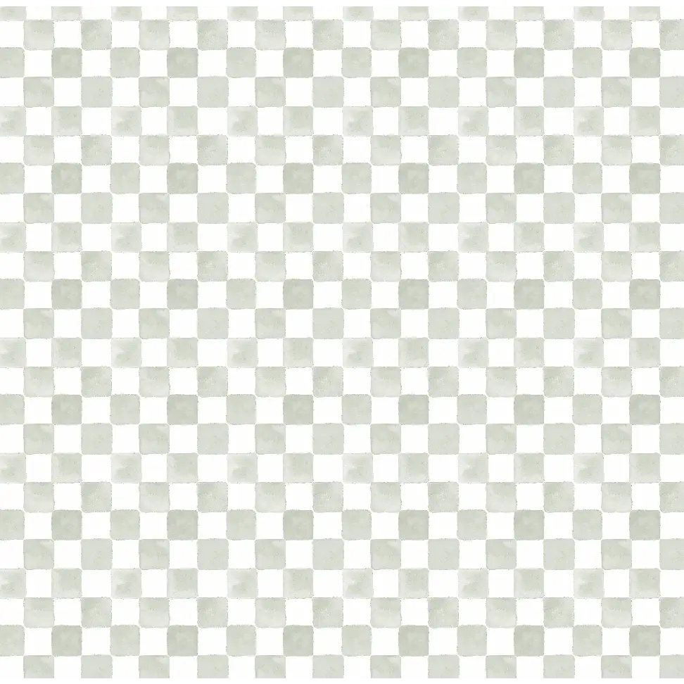 Tuck Wallpaper - Watercolor Checkerboard - by Studio Stephie - Sample 1 foot by 1 foot / Sage - Loomwell Home Goods
