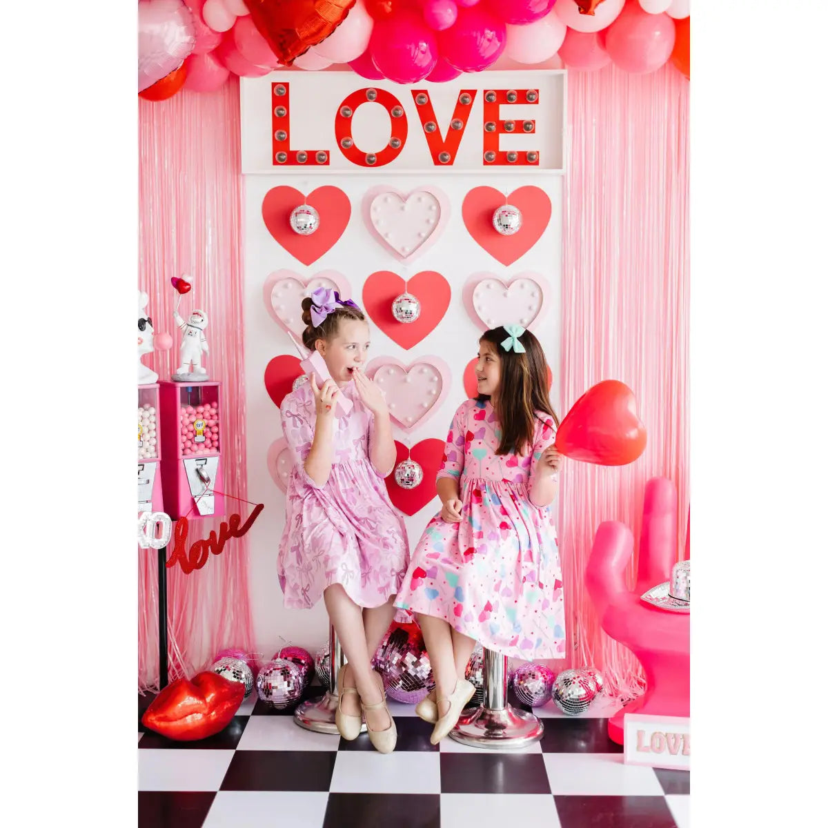Pocket Twirl Dress - Twinkle Ties - Pink Bows - Mila & Rose ®