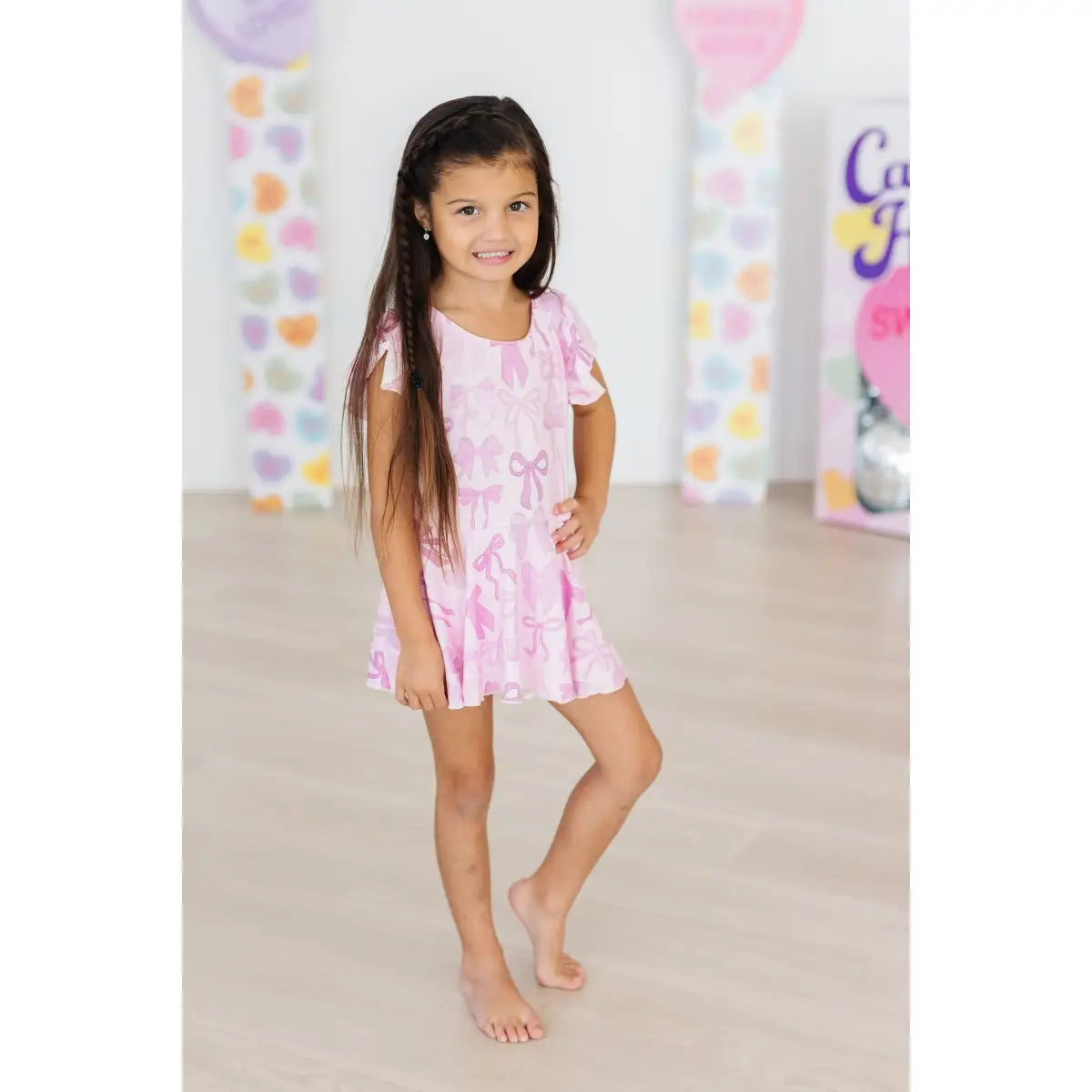Twirl Leotard with Skirt - Twinkle Ties - Pink Bows - Mila & Rose ®