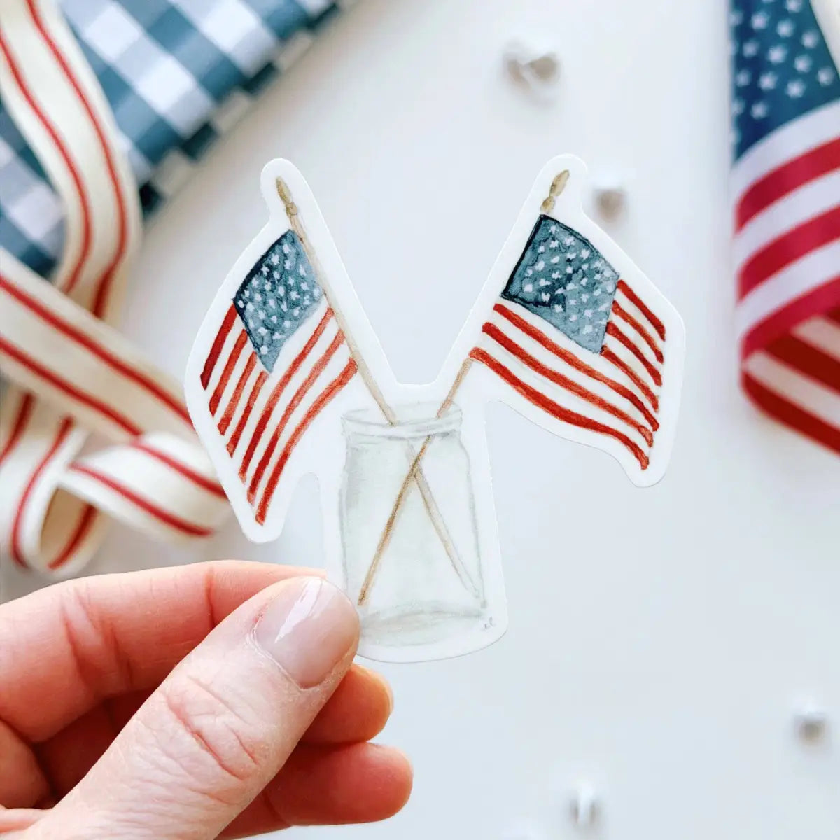 American Flags Vinyl Sticker - emily lex studio