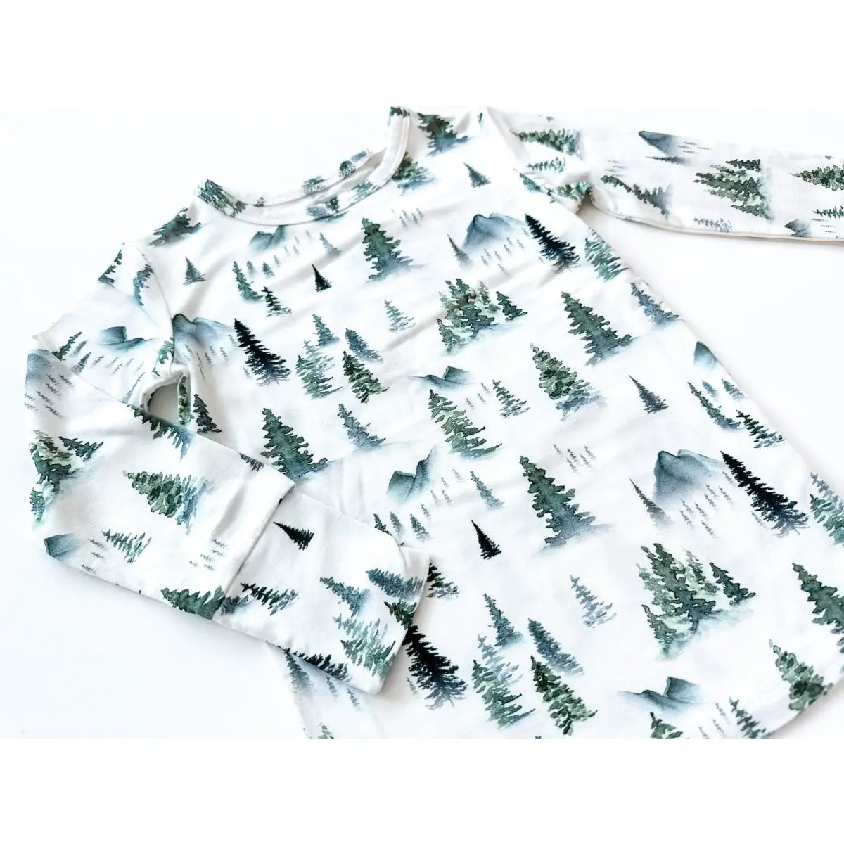 Two-Piece Pajama Set - Green Forest - Harp Angel Boutique