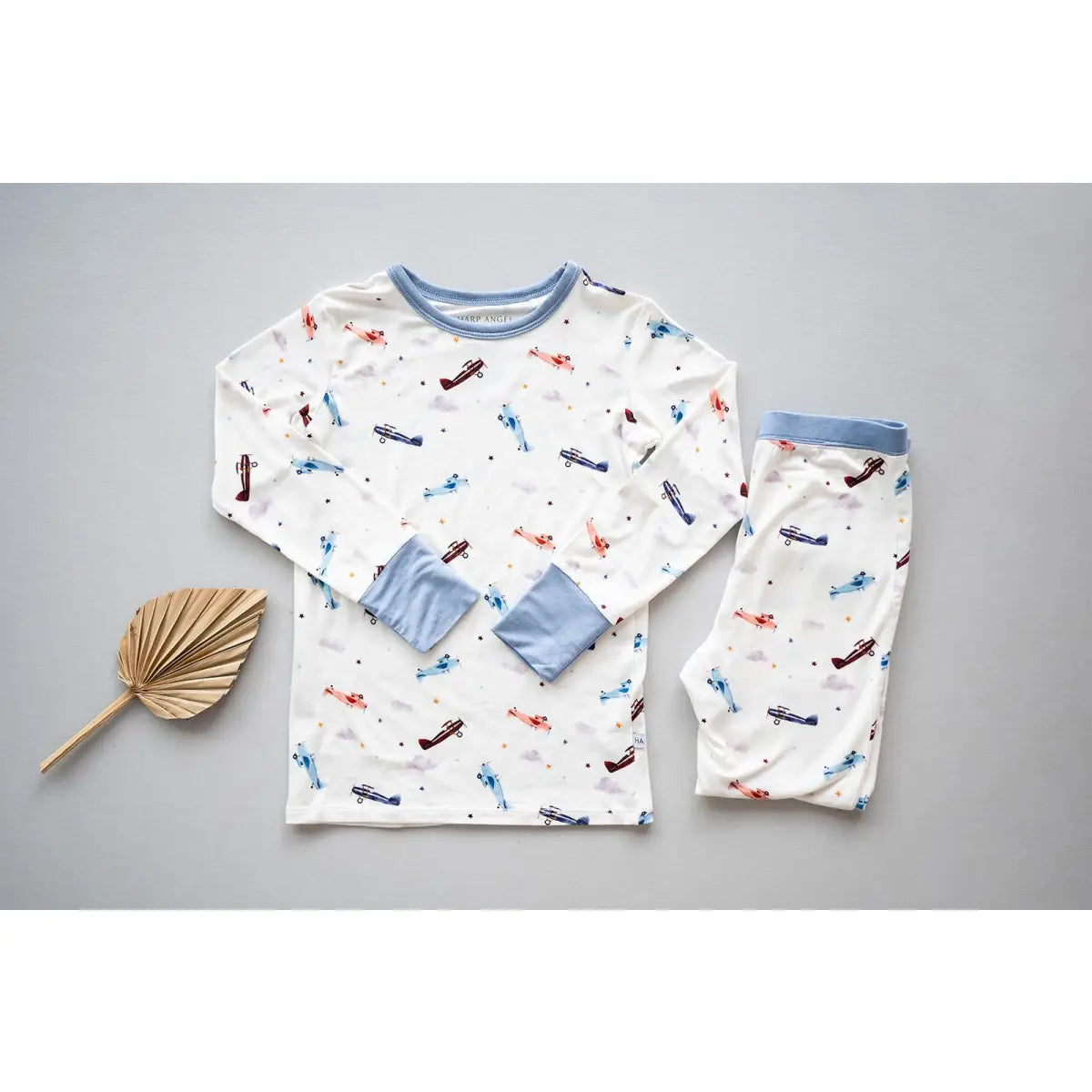 Two-Piece Pajama Set - Vintage Airplane - Harp Angel Boutique