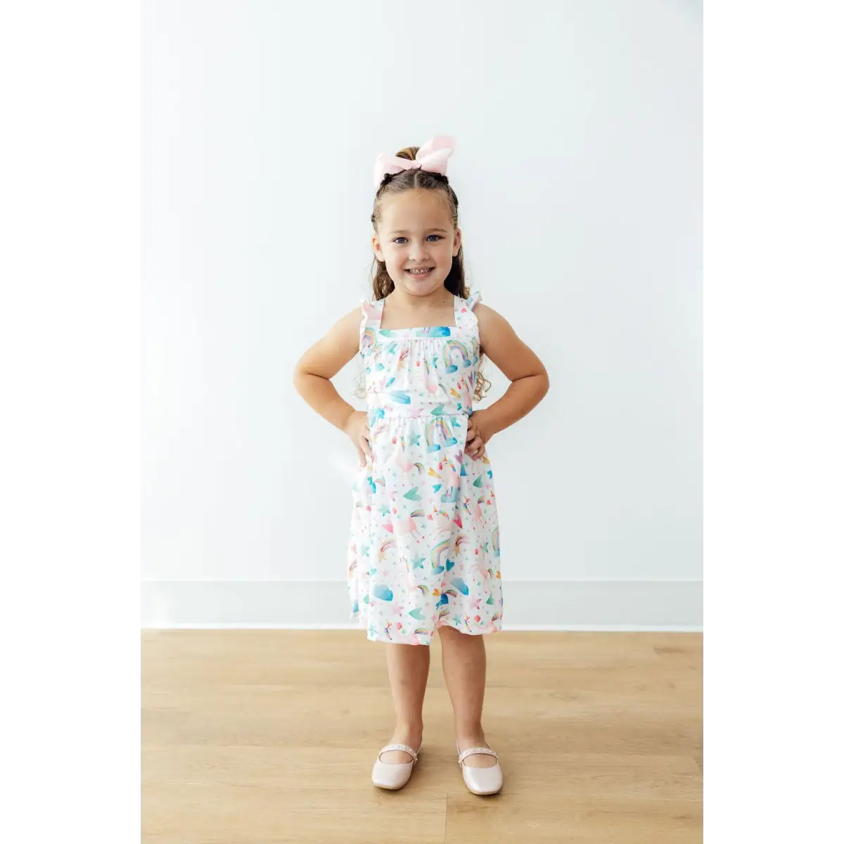 Ruffle Cross Back Dress - Unicorn Kisses - Mila & Rose ®