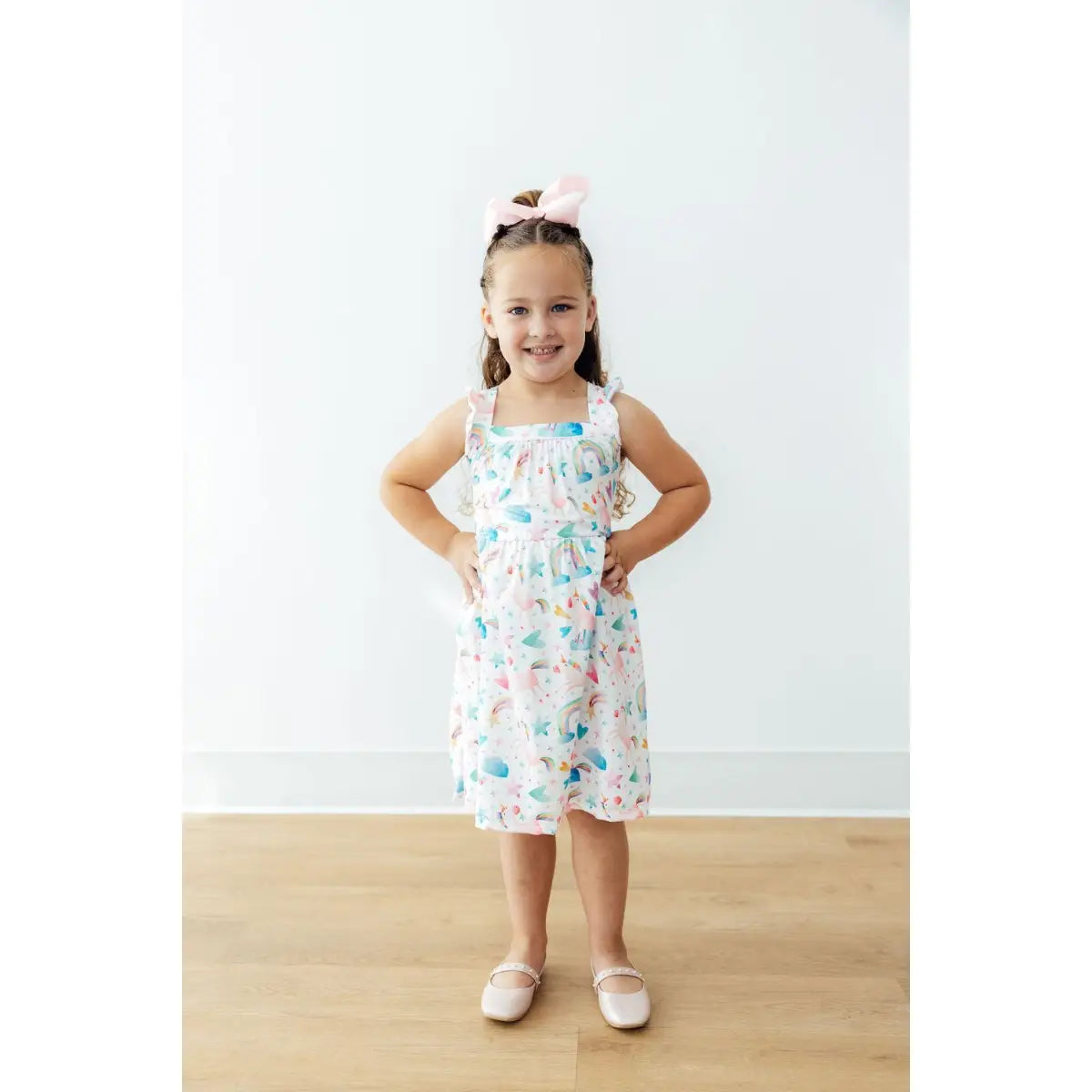 Ruffle Cross Back Dress - Unicorn Kisses - Mila & Rose ®