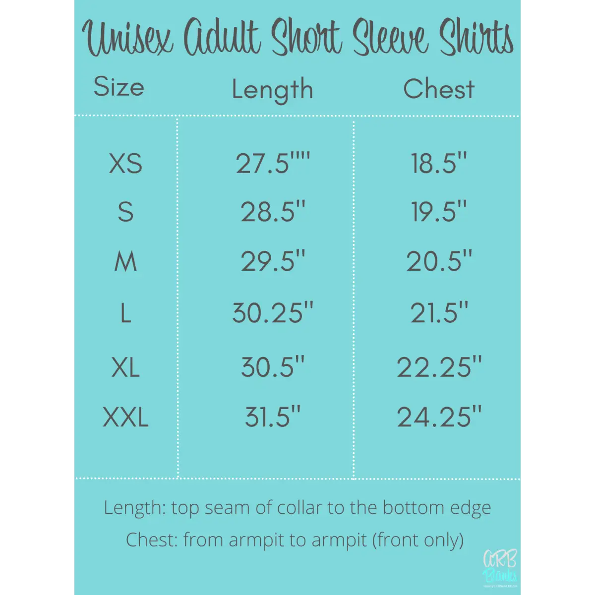 Unisex Adult Short Sleeve Shirts - ARB Blanks