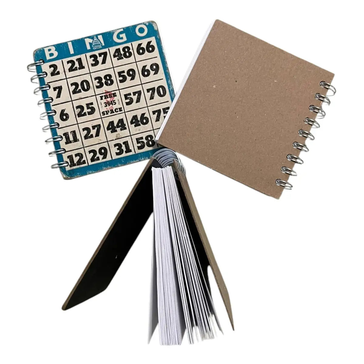 Vintage Bingo Card Journal - Upcycled and Handmade - StuckOnU Art