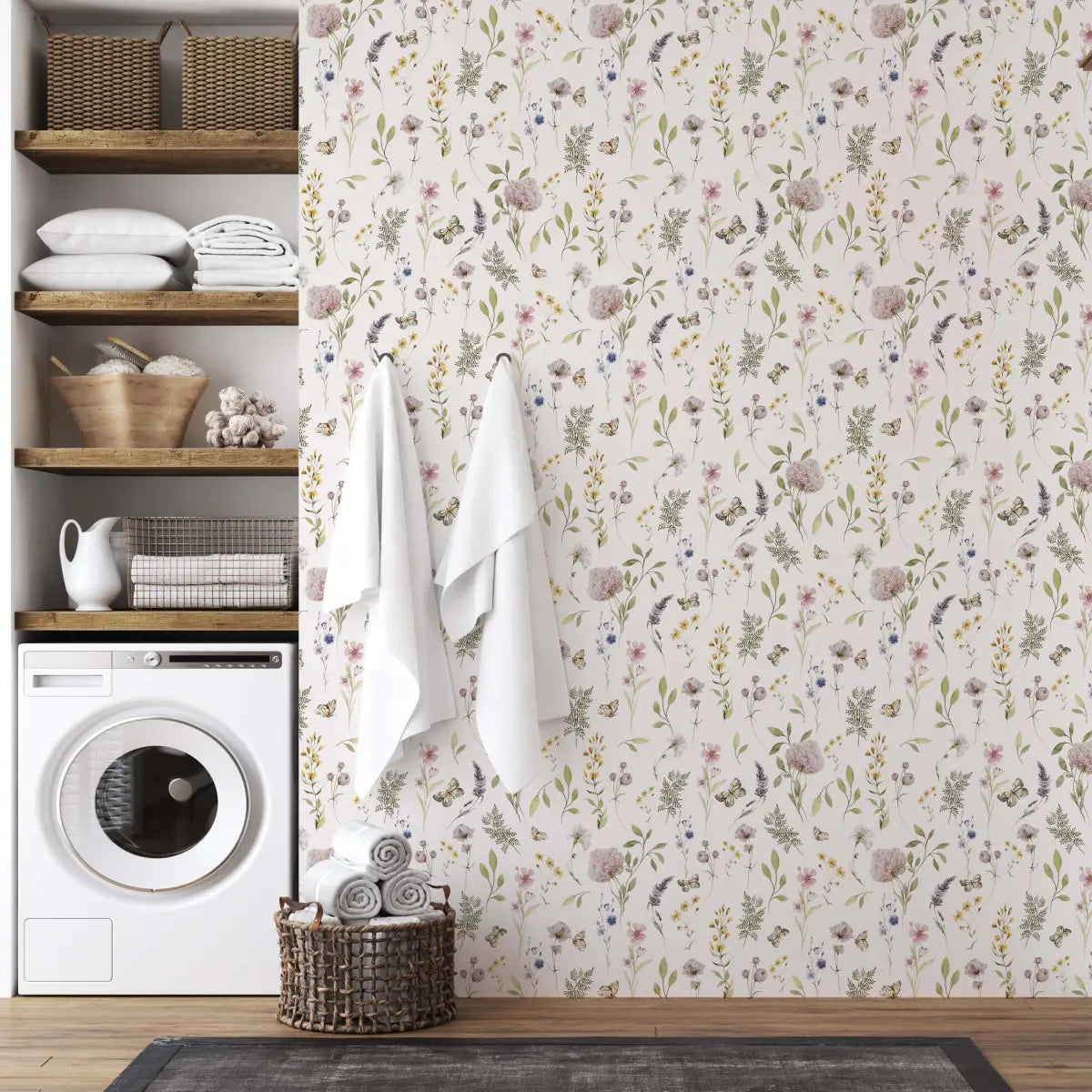 Valerie Wallpaper - Meadow Flower Stems - Loomwell Home Goods