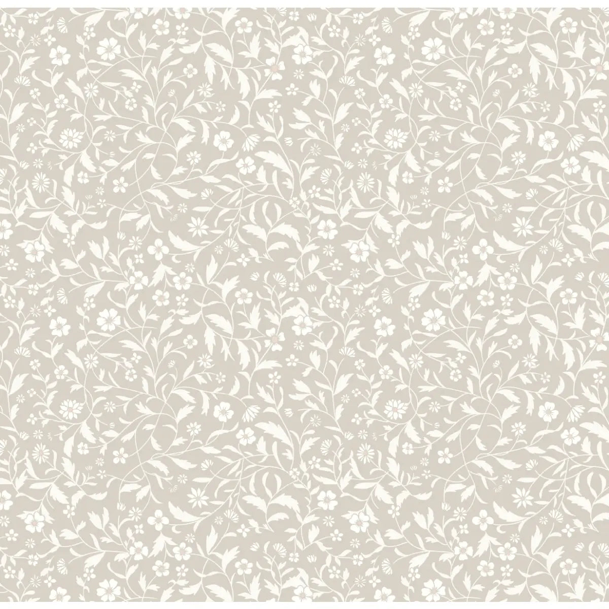 Vallie Wallpaper - Flowers - by Danelys Sidron - Sample 1 foot by 1 foot / Neutral - Loomwell Home Goods
