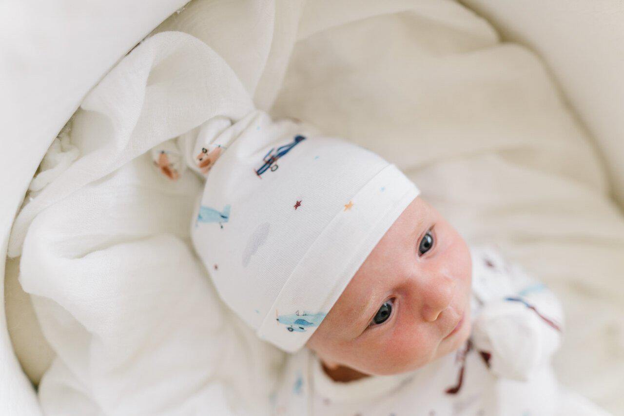 Knot Hat - Vintage Airplane - Harp Angel Boutique