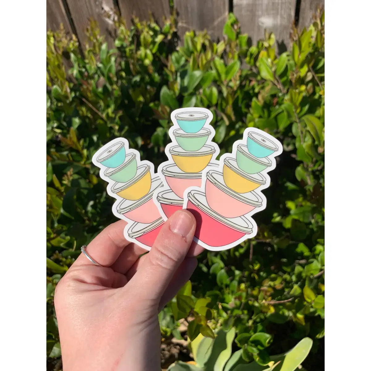 Vintage Pastel Tupperware Wonderlier Bowls Magnet - Extremely Retro