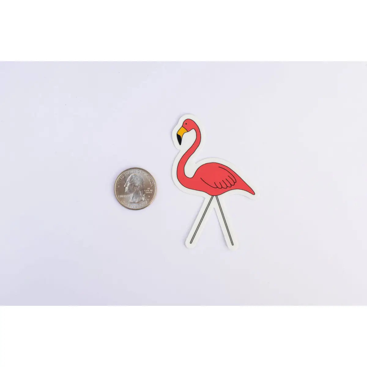 Vintage Plastic Lawn Flamingo Magnet - Extremely Retro