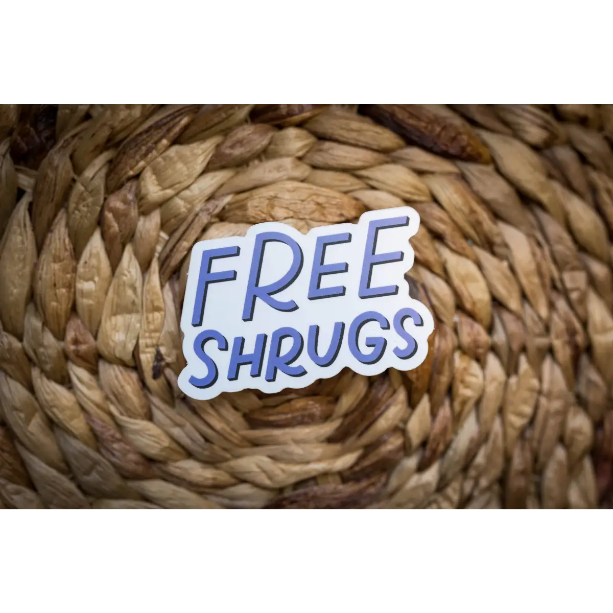 Vinyl Sticker - Free Shrugs - Just Follow Your Art