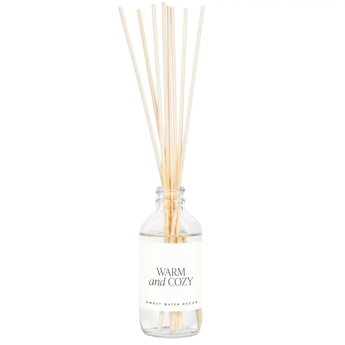 Warm and Cozy Clear Reed Diffuser - Sweet Water Decor