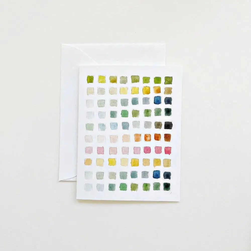 Watercolor Paint Swatch Notecards Set - emily lex studio