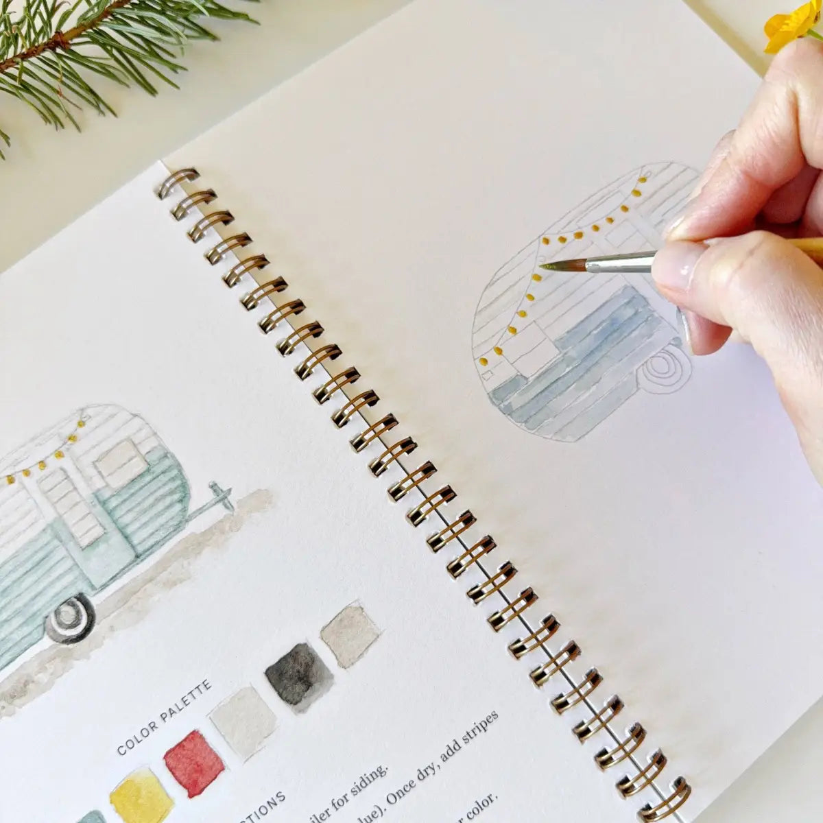 Watercolor Workbook - Camping - Emily Lex - emily lex studio