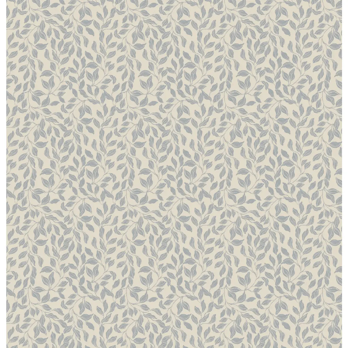 Waylon Wallpaper - Tiny Leaf Vines - by The Fibery - Sample 1 foot by 1 foot / Blue Gray - Loomwell Home Goods