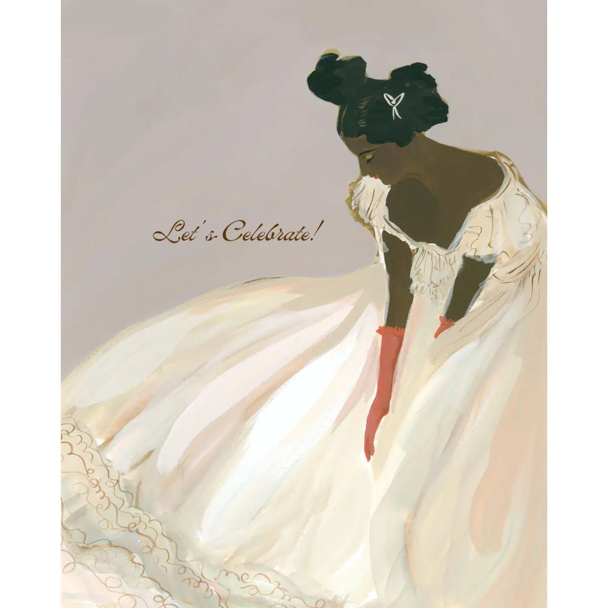 Wedding Congratulations Card - Let’s Celebrate - JANET HILL STUDIO
