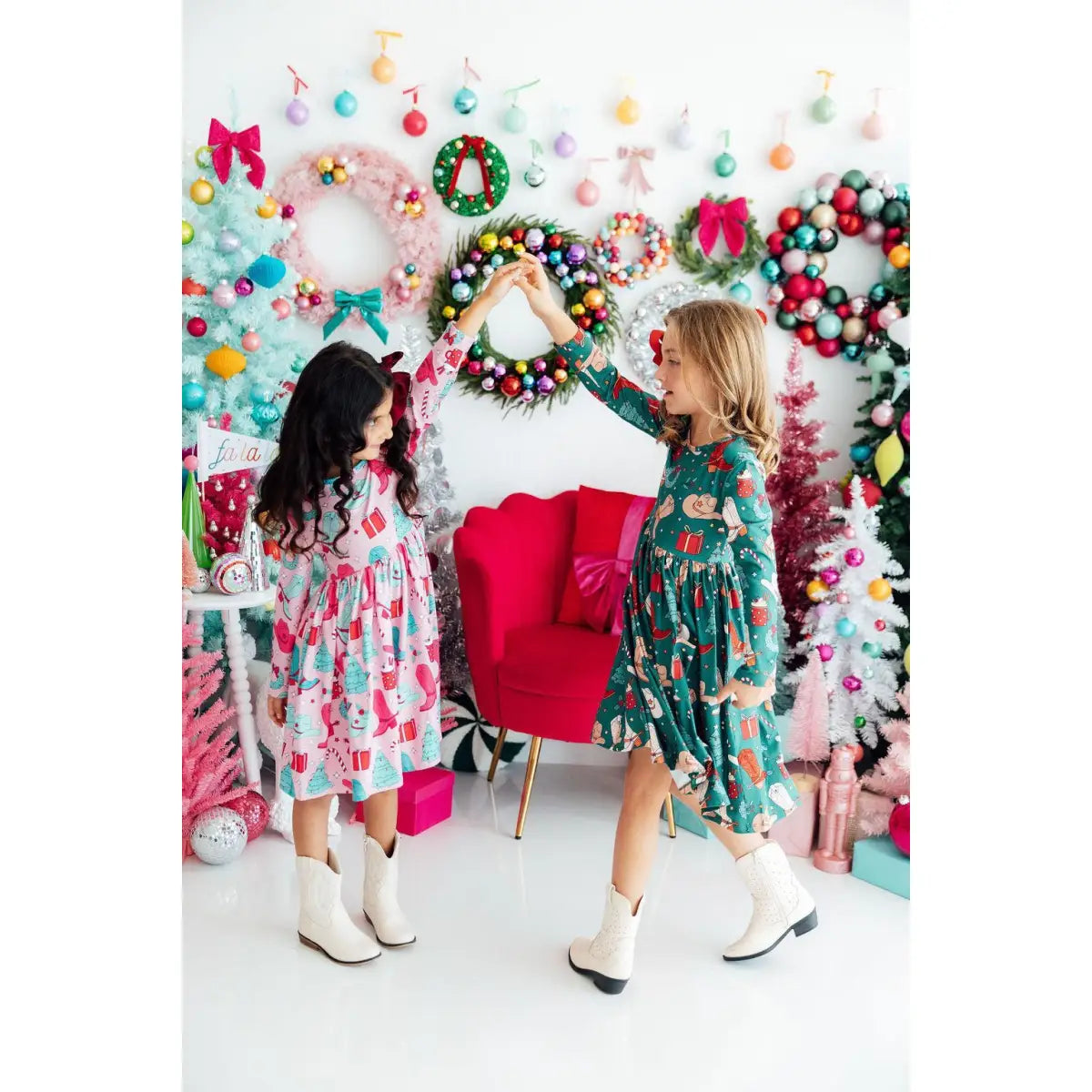 Western Wonderland L/S Pocket Twirl Dress - Mila & Rose ®