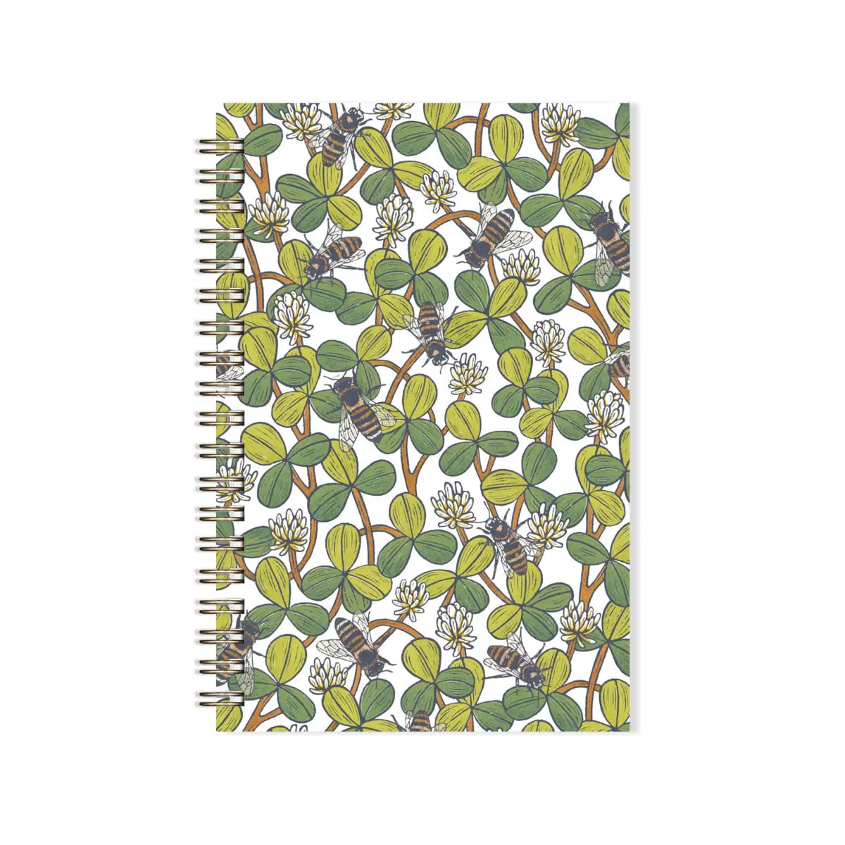 Notebook - White Clover and Bees - Spiral Bound - Root & Branch Paper Co.