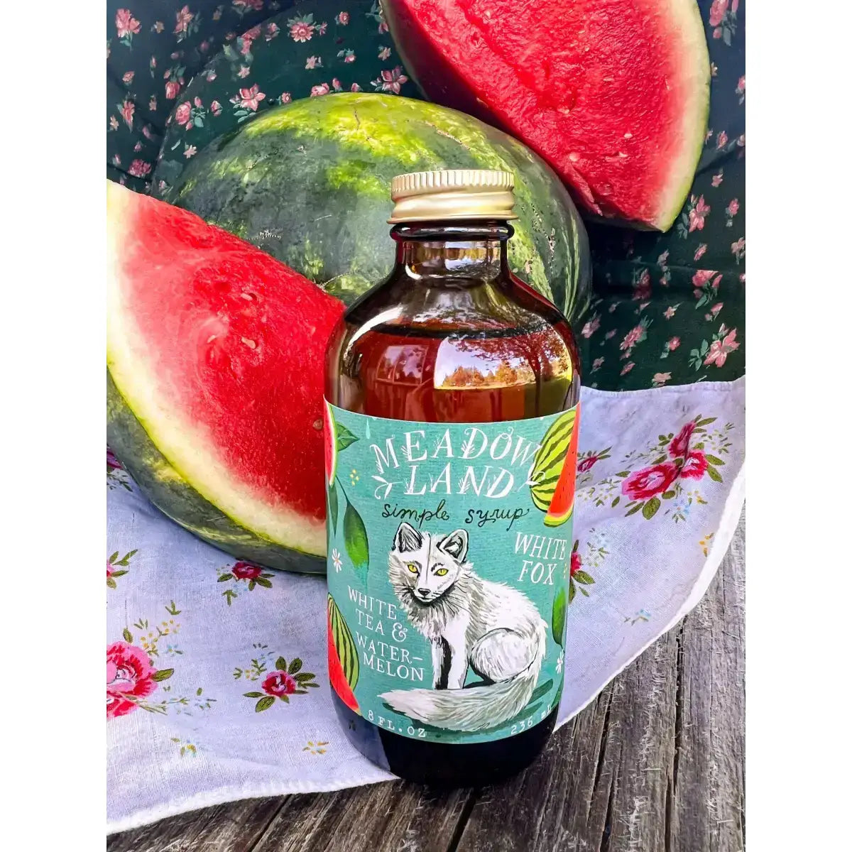 White Fox Simple Syrup - White Tea and Watermelon - Meadowland Syrup