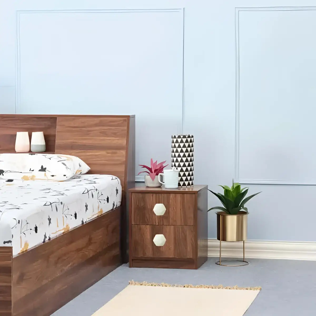 White Hexagon Marble Knob (each) - Perilla Home