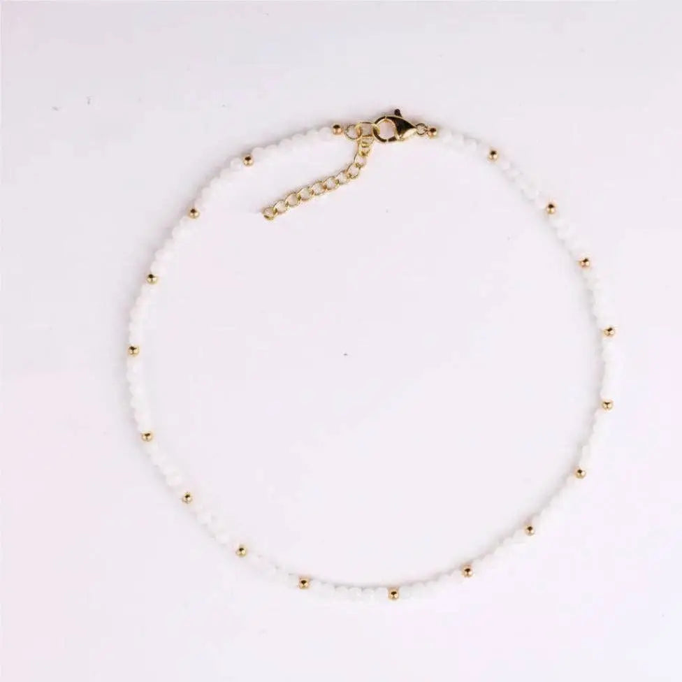 Faceted Necklace - White Moonstone - Bel Kai