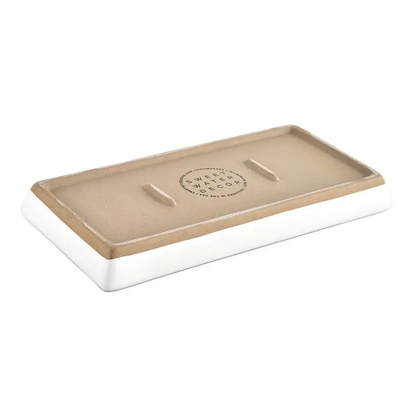 White Stoneware Tray - Sweet Water Decor