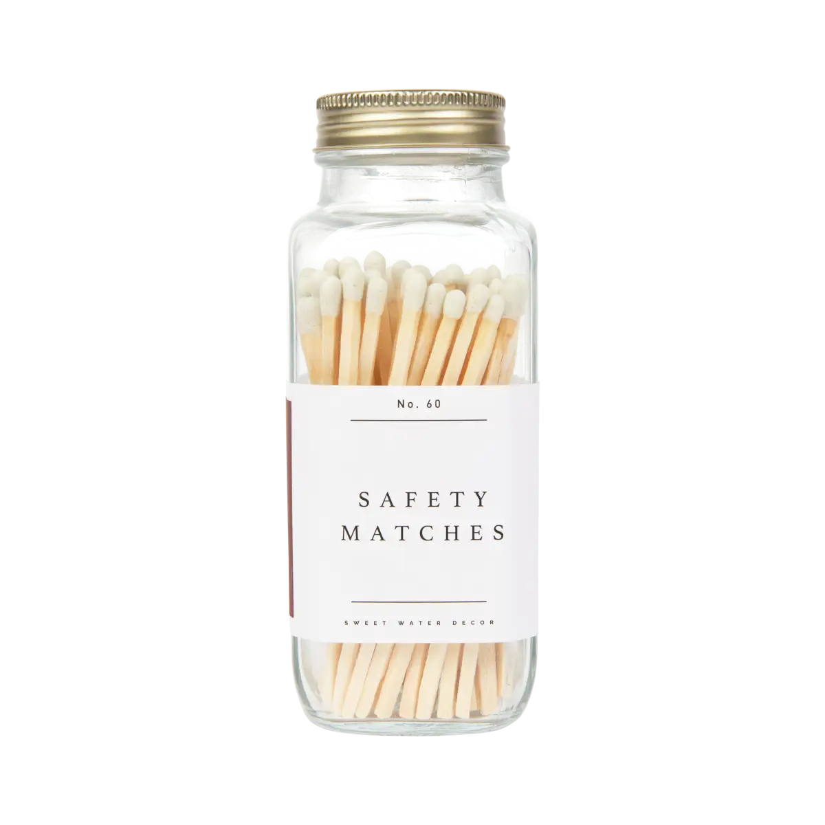 White Tip Safety Matches - 60 Count 3.75’’ - Sweet Water Decor