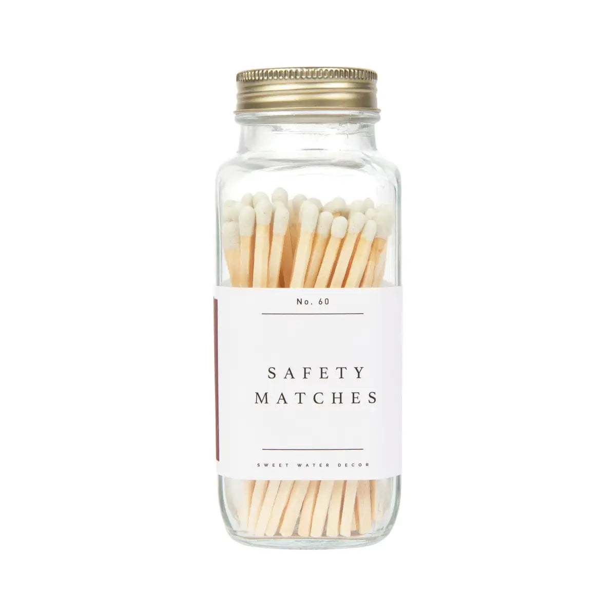 White Tip Safety Matches - 60 Count 3.75’’ - Sweet Water Decor