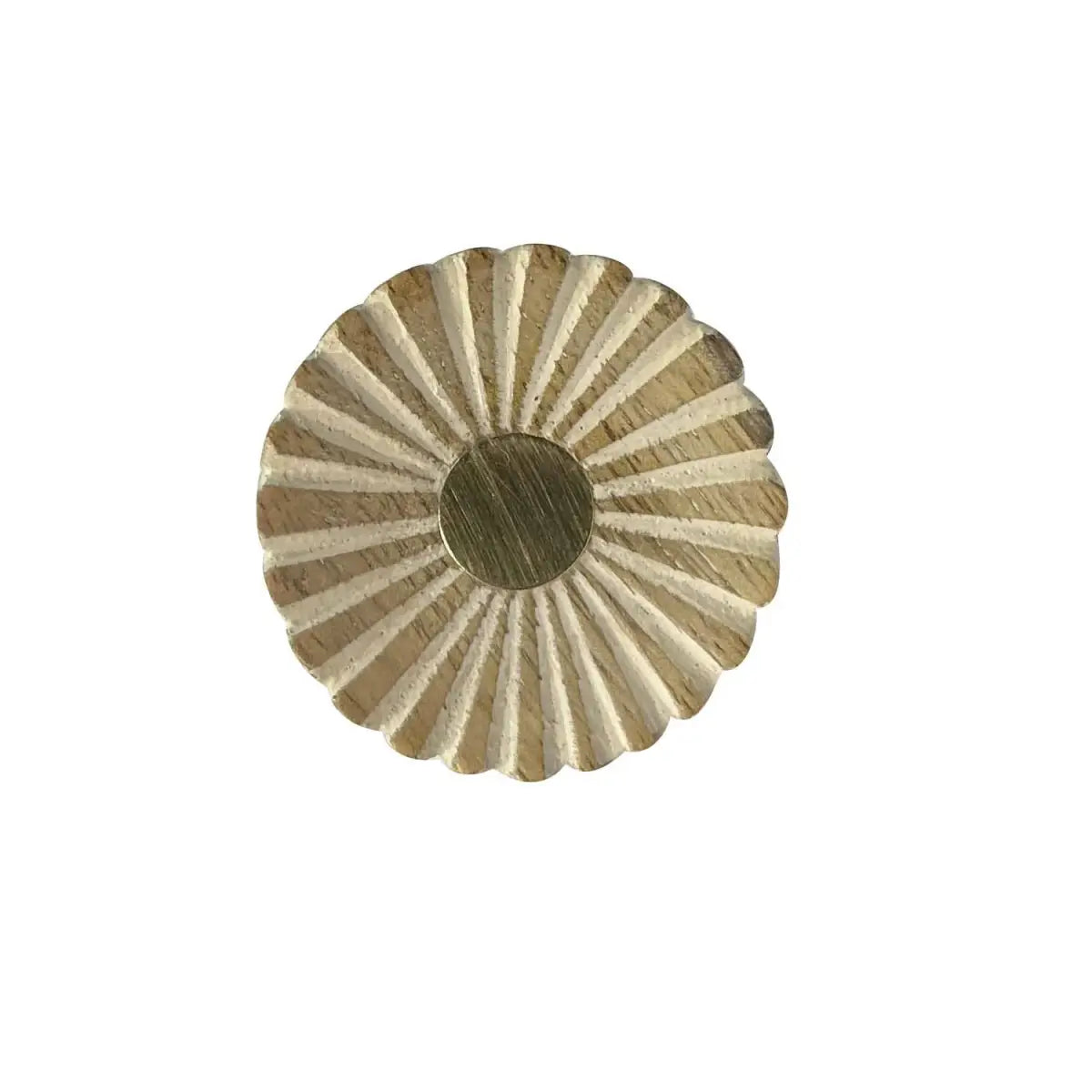 White Wooden Flower Knob (each) - Perilla Home