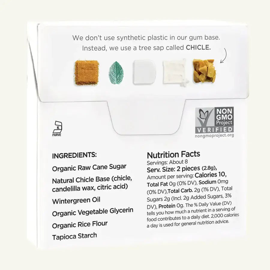 Simply Gum - Wintergreen - All-Natural Chewing Gum - Simply Gum