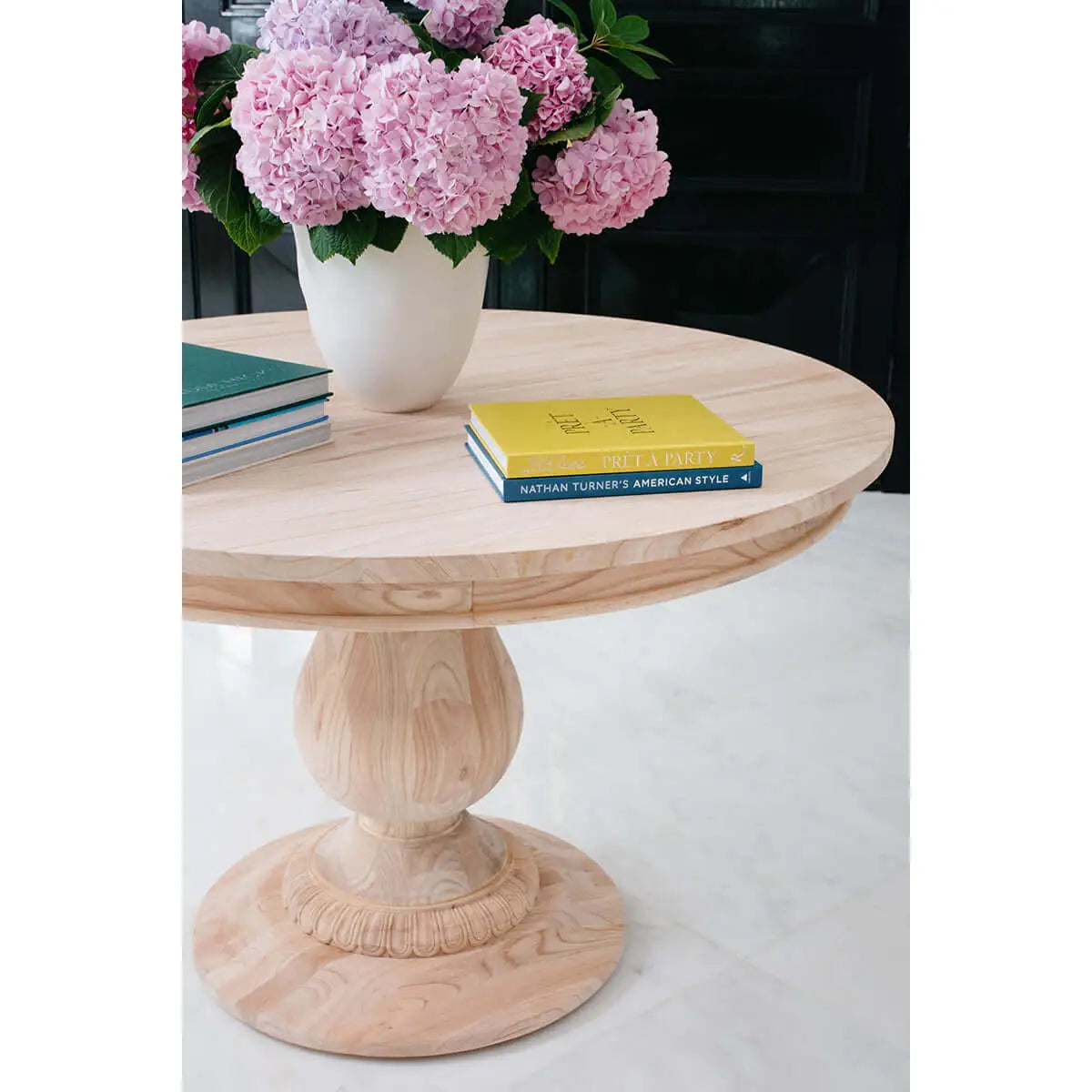 Wood Pedestal Table - Natural - 48’’ - Ave Home