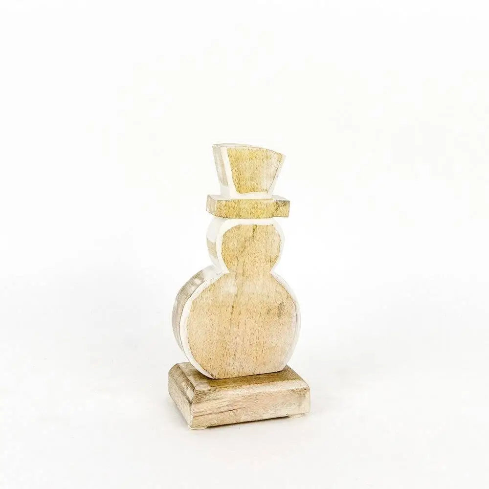 Wooden Snowman - Christmas Decor - 3.5x7x2.5 - Devanie At Home (Formerly Adams & Co.)
