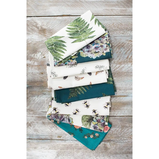 Woodland Fern Botanical Tea Towel - Toasted Crumpet (US Duties Paid)