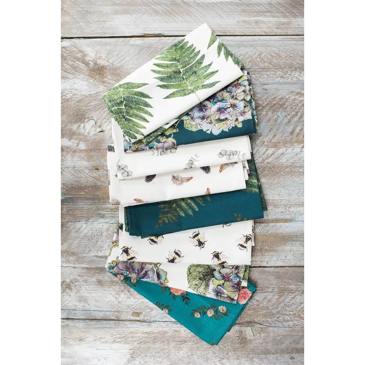 Woodland Fern Botanical Tea Towel - Toasted Crumpet (US Duties Paid)