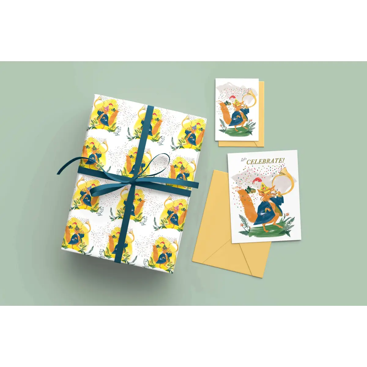 Wrapping Paper - Fox - Driscoll Design