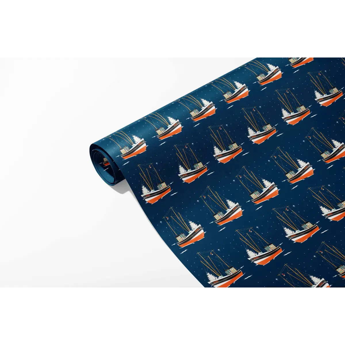 Wrapping Paper - Holiday Boats - Driscoll Design