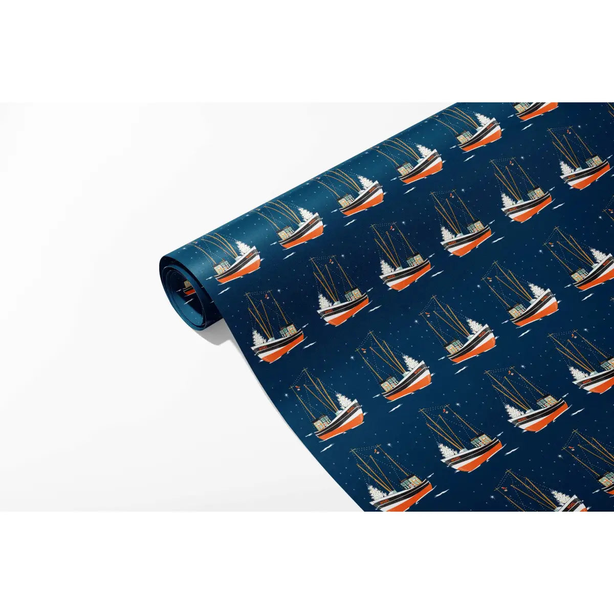 Wrapping Paper - Holiday Boats - Driscoll Design