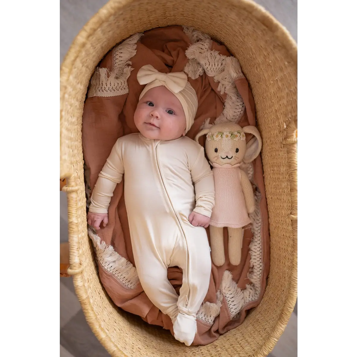 Zipper Romper - Cream - Harp Angel Boutique