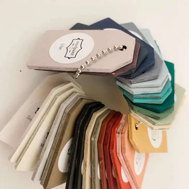 Farrow & Ball distressed paint swatches circle, Amy Howard style